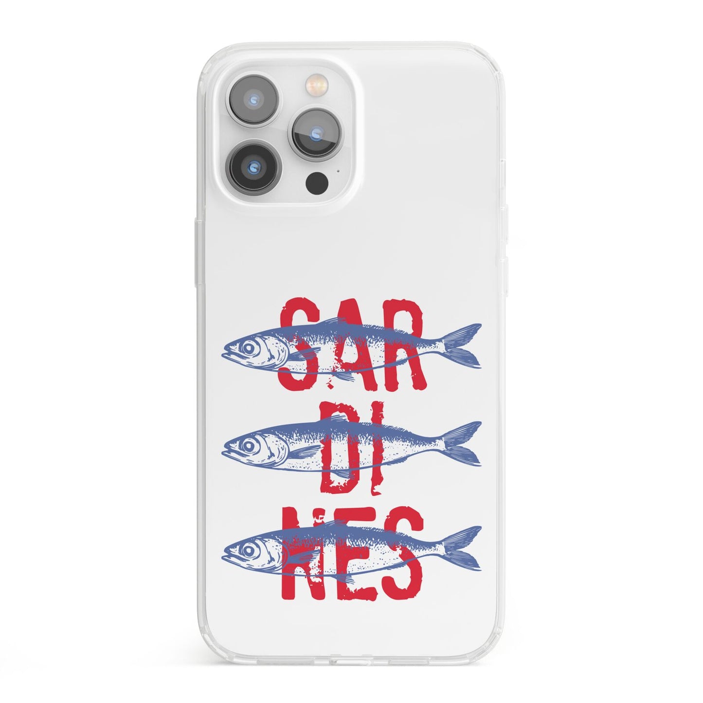 Sardines Word Art iPhone 13 Pro Max Clear Bumper Case
