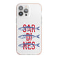 Sardines Word Art iPhone 13 Pro Max TPU Impact Case with Pink Edges