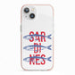Sardines Word Art iPhone 13 TPU Impact Case with Pink Edges