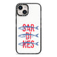 Sardines Word Art iPhone 14 Black Impact Case on Silver phone