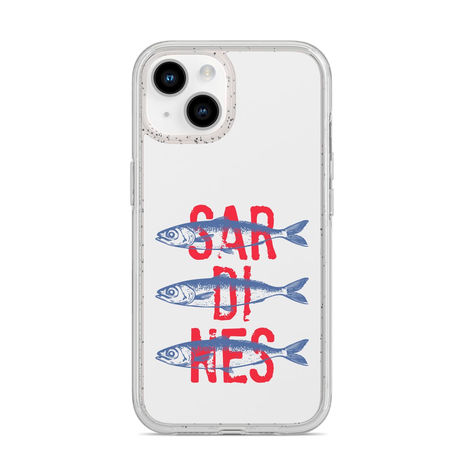 Sardines Word Art iPhone 14 Glitter Tough Case Starlight