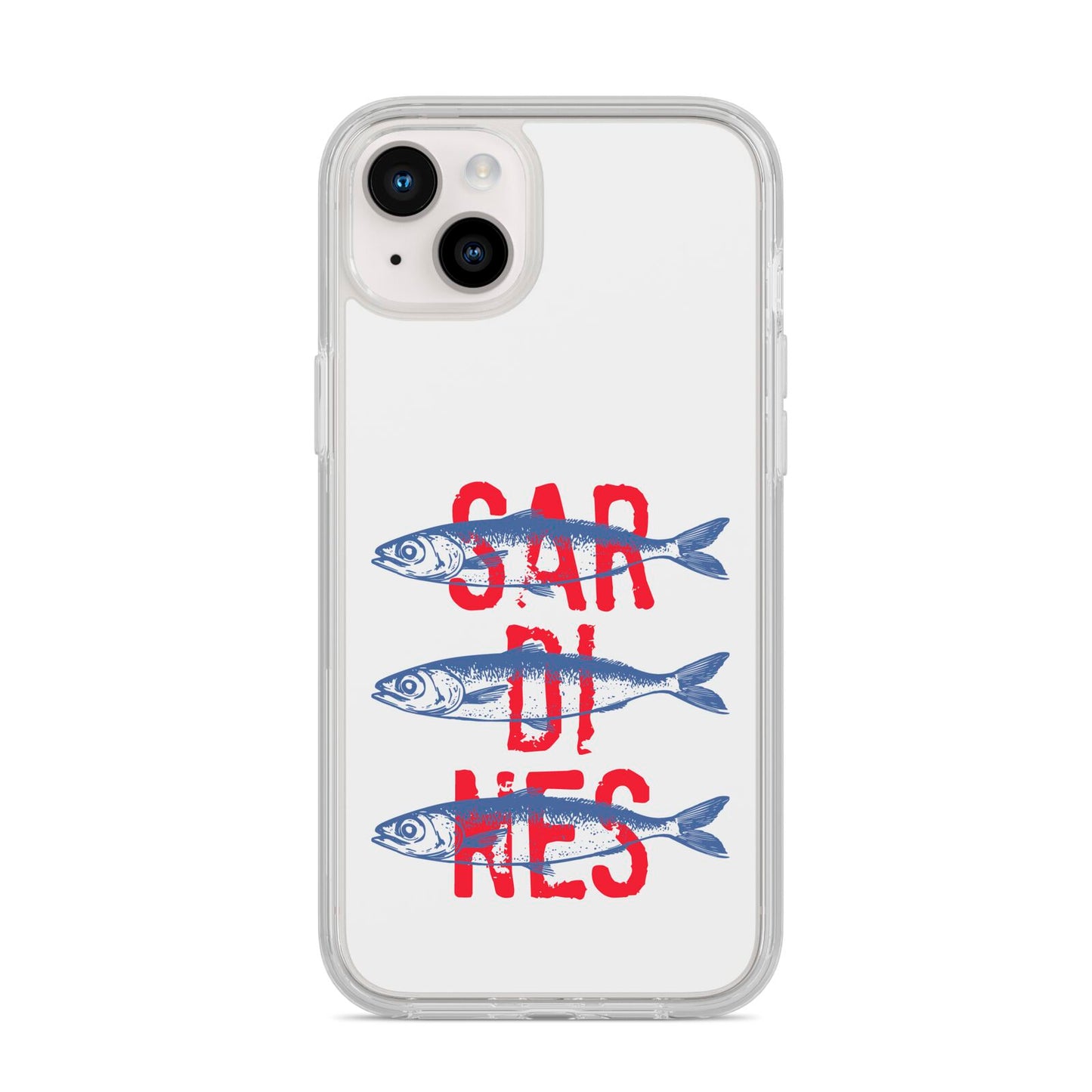 Sardines Word Art iPhone 14 Plus Clear Tough Case Starlight