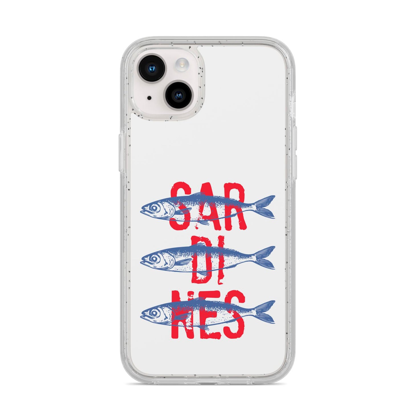 Sardines Word Art iPhone 14 Plus Glitter Tough Case Starlight