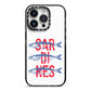 Sardines Word Art iPhone 14 Pro Black Impact Case on Silver phone