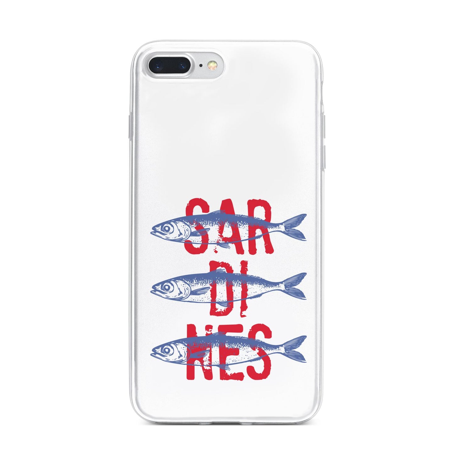 Sardines Word Art iPhone 7 Plus Bumper Case on Silver iPhone