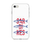 Sardines Word Art iPhone 8 Bumper Case on Silver iPhone