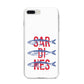 Sardines Word Art iPhone 8 Plus Bumper Case on Silver iPhone