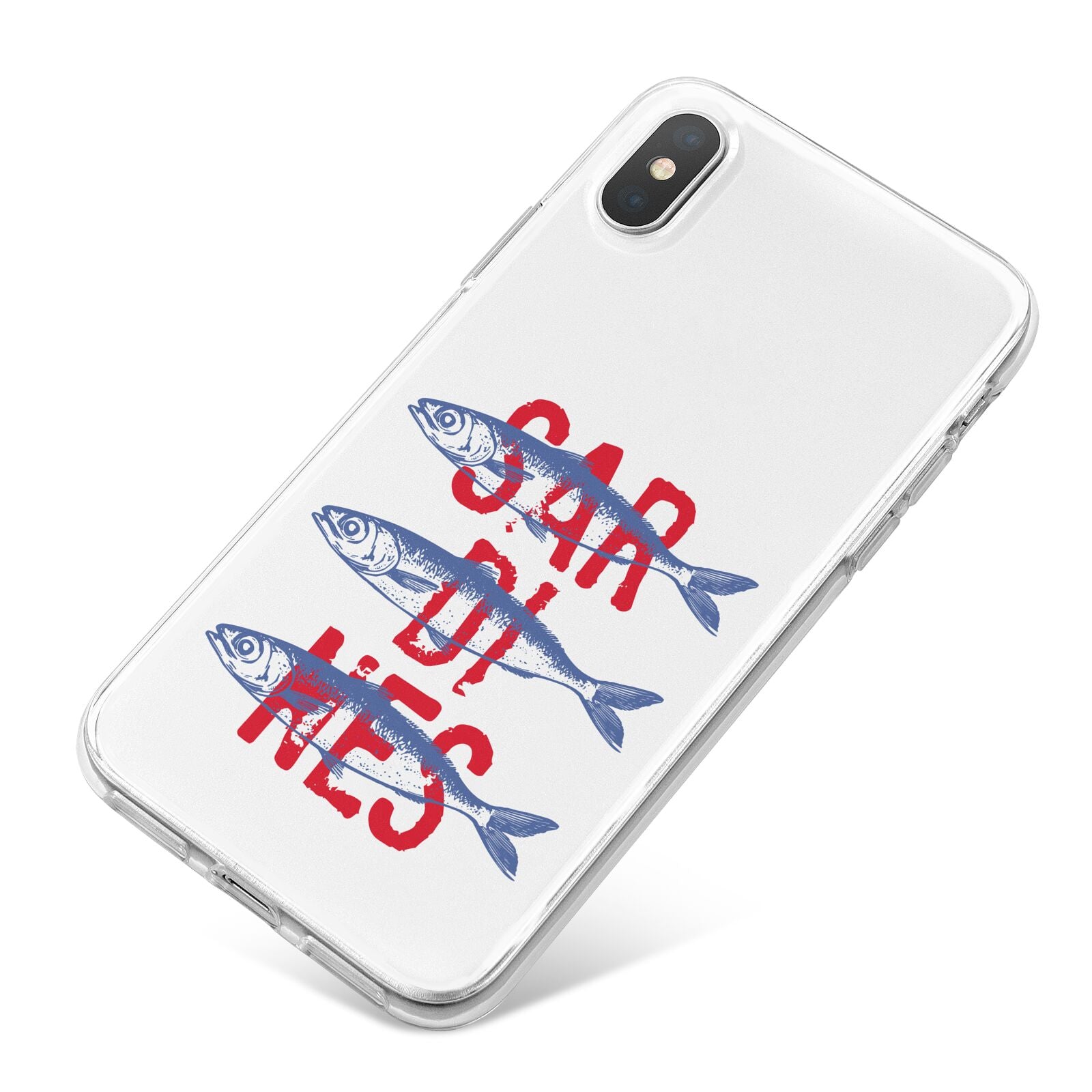 Sardines Word Art iPhone X Bumper Case on Silver iPhone