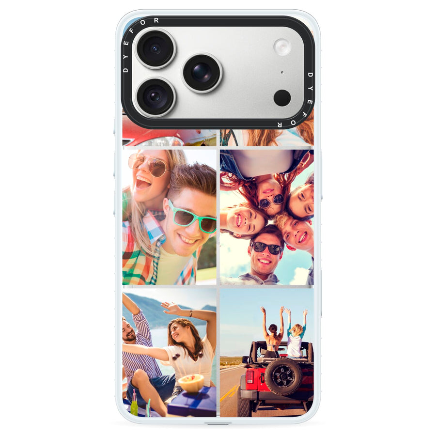 Six Photo iPhone 18 Pro Max Black Impact Pre order Case on Silver phone