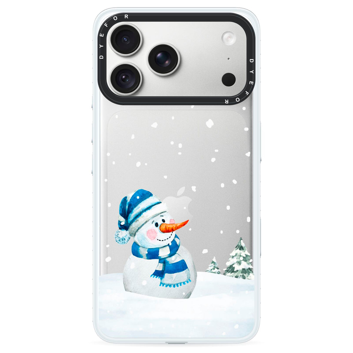 Snowman iPhone 18 Pro Black Impact Pre order Case on Silver phone