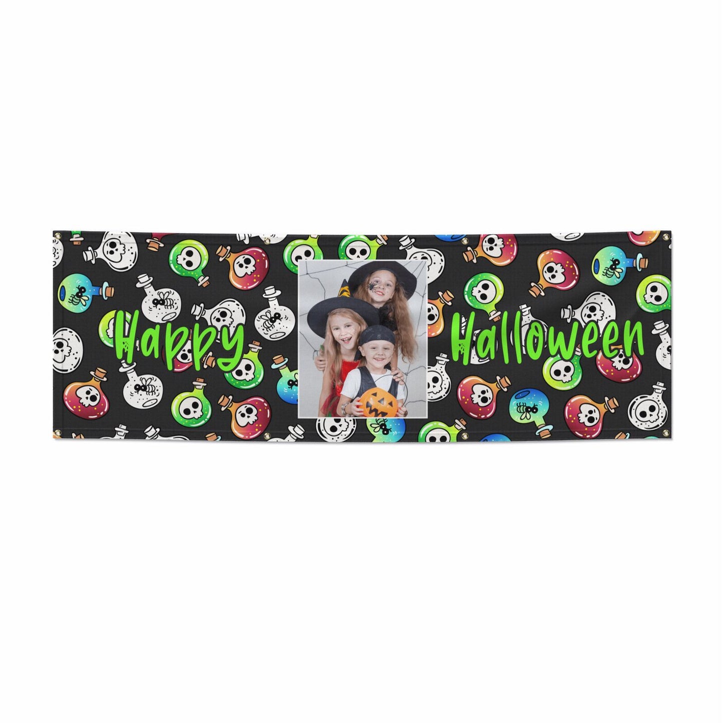 Spooky Potions Halloween Photo Upload 6x2 Banner
