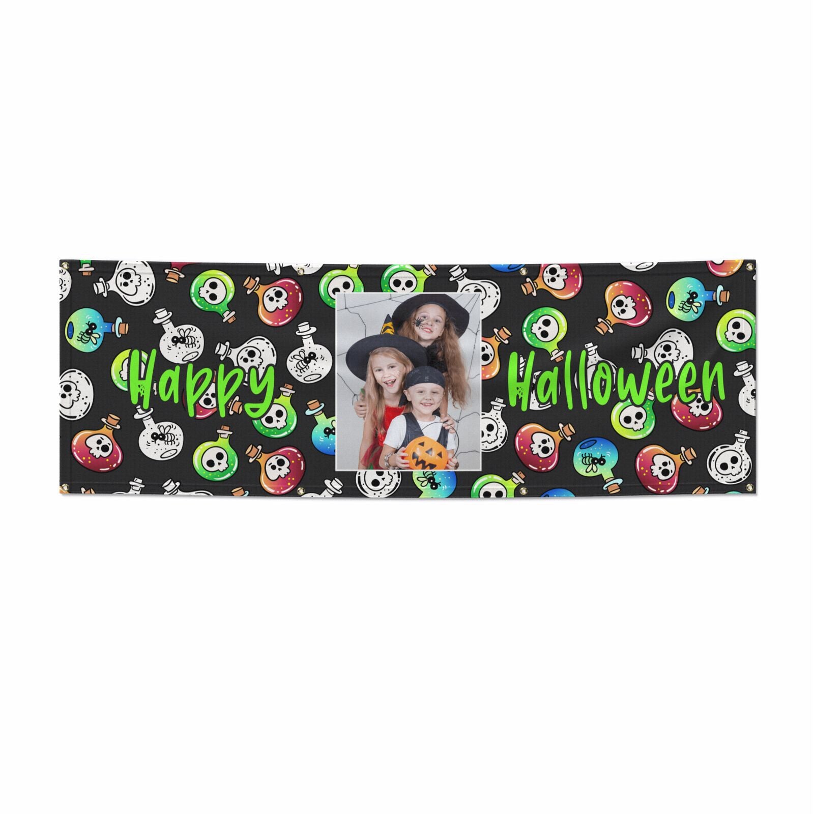 Spooky Potions Halloween Photo Upload 6x2 Banner