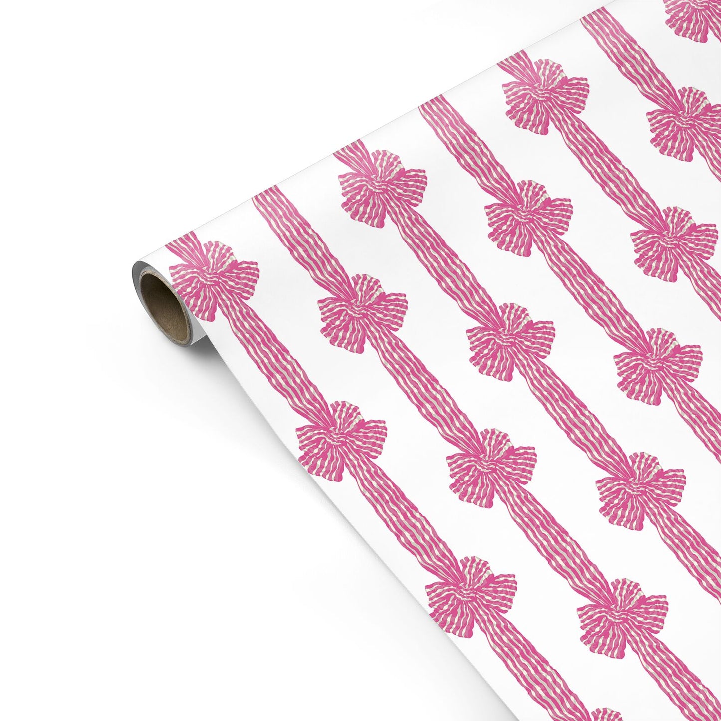 Striped Bow Pattern Personalised Gift Wrap