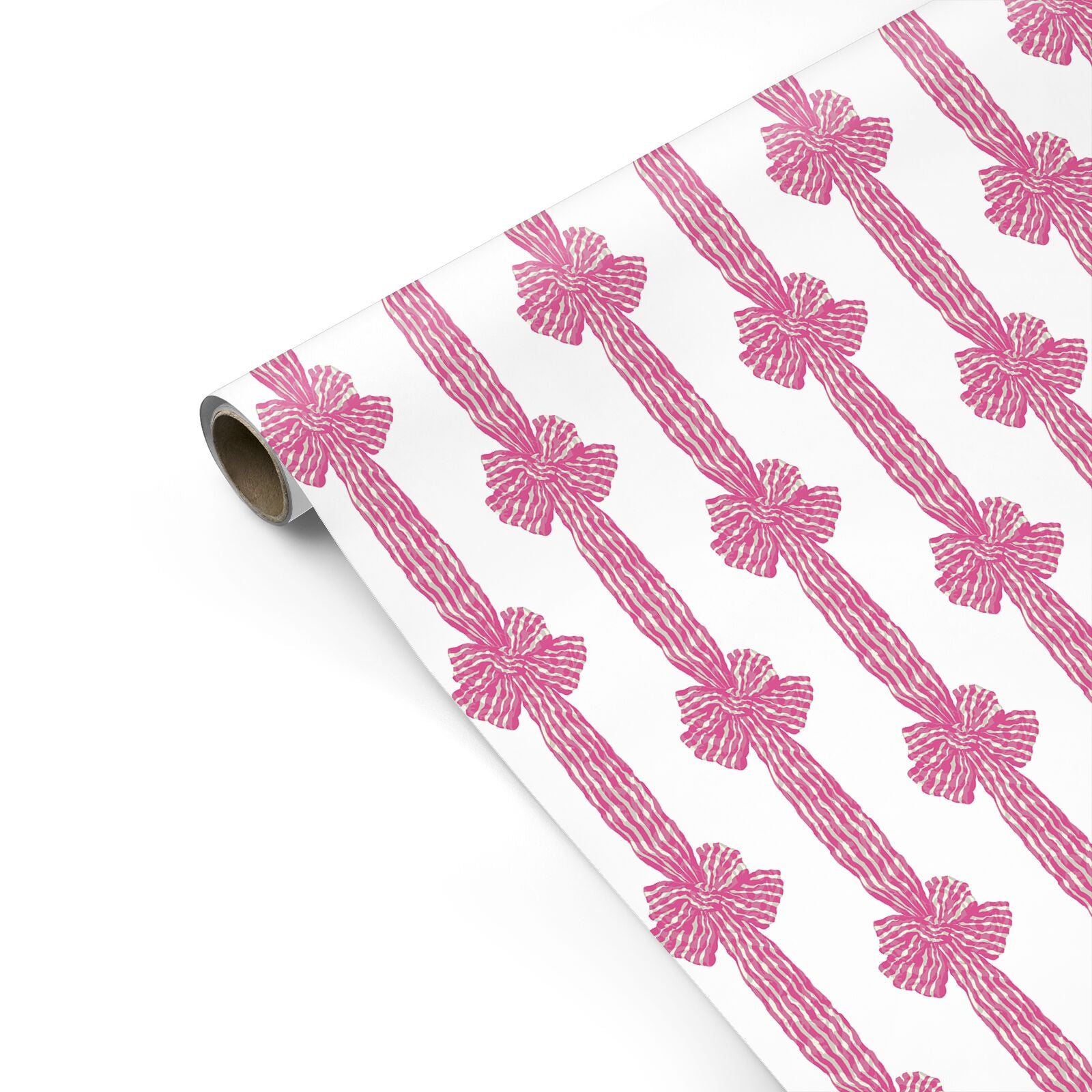 Striped Bow Pattern Personalised Gift Wrap