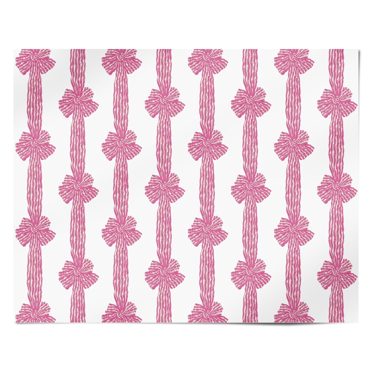 Striped Bow Pattern Personalised Wrapping Paper Alternative
