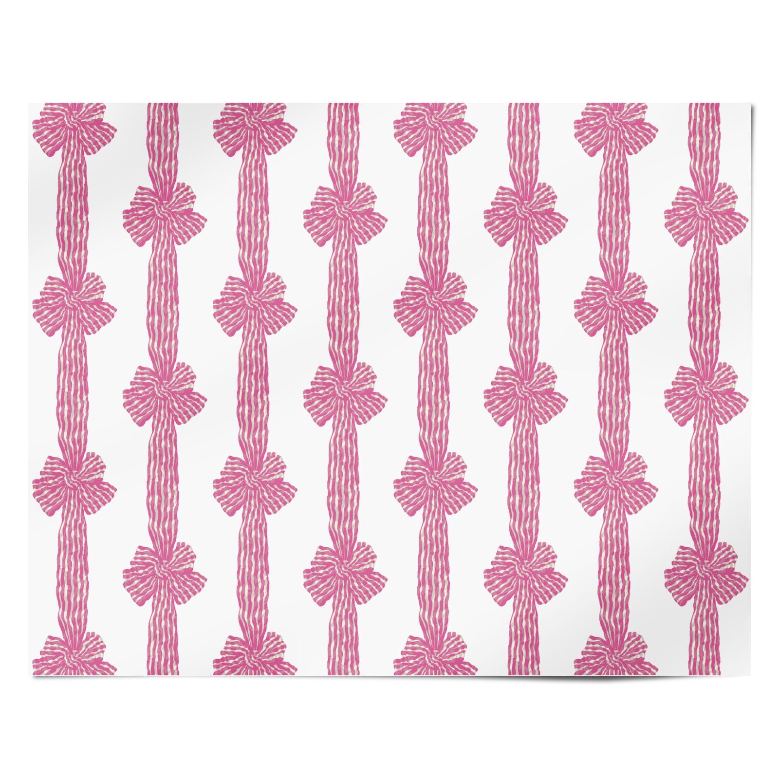 Striped Bow Pattern Personalised Wrapping Paper Alternative