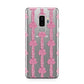 Striped Bow Pattern Samsung Galaxy S9 Plus Case on Silver phone