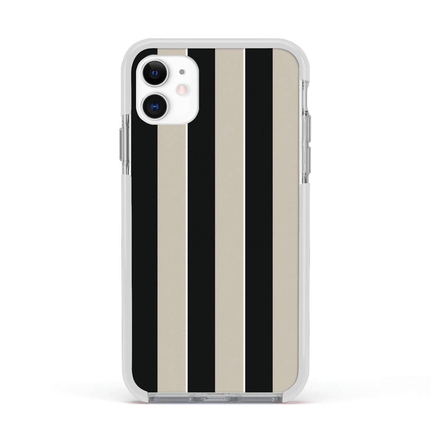 Studio Stripe Apple iPhone 11 in White with White Impact Case