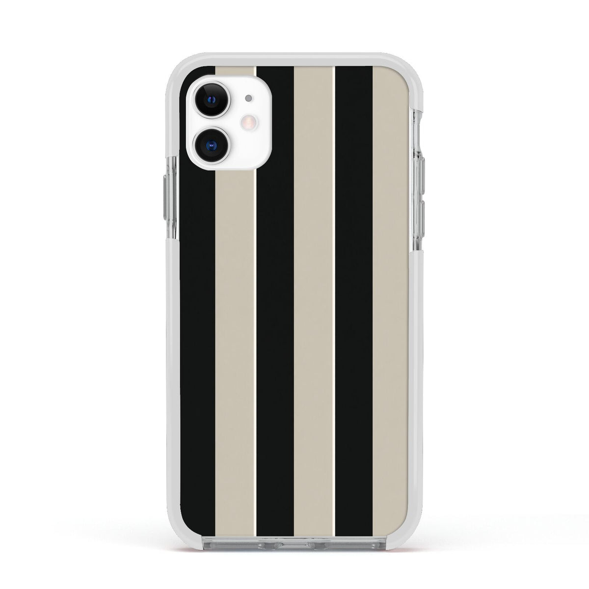 Studio Stripe Apple iPhone 11 in White with White Impact Case