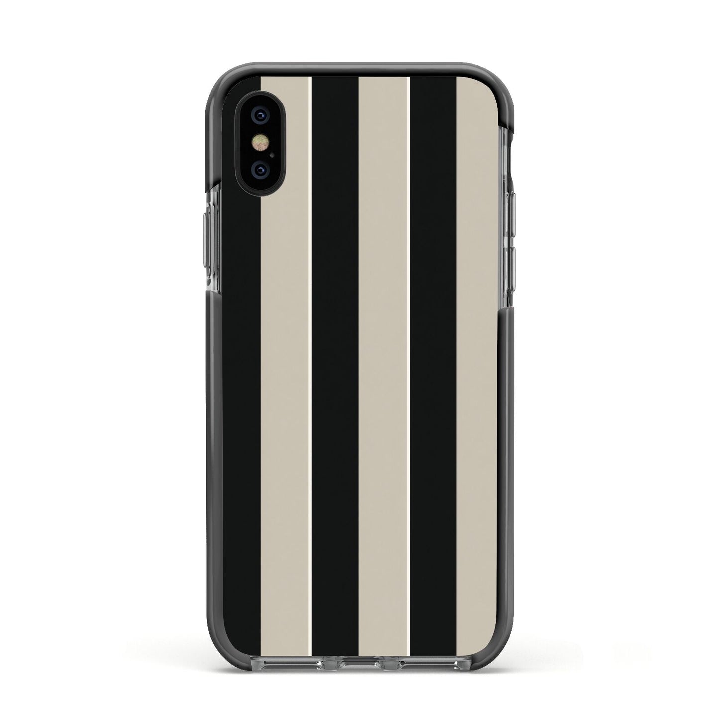 Studio Stripe Apple iPhone Xs Impact Case Black Edge on Black Phone