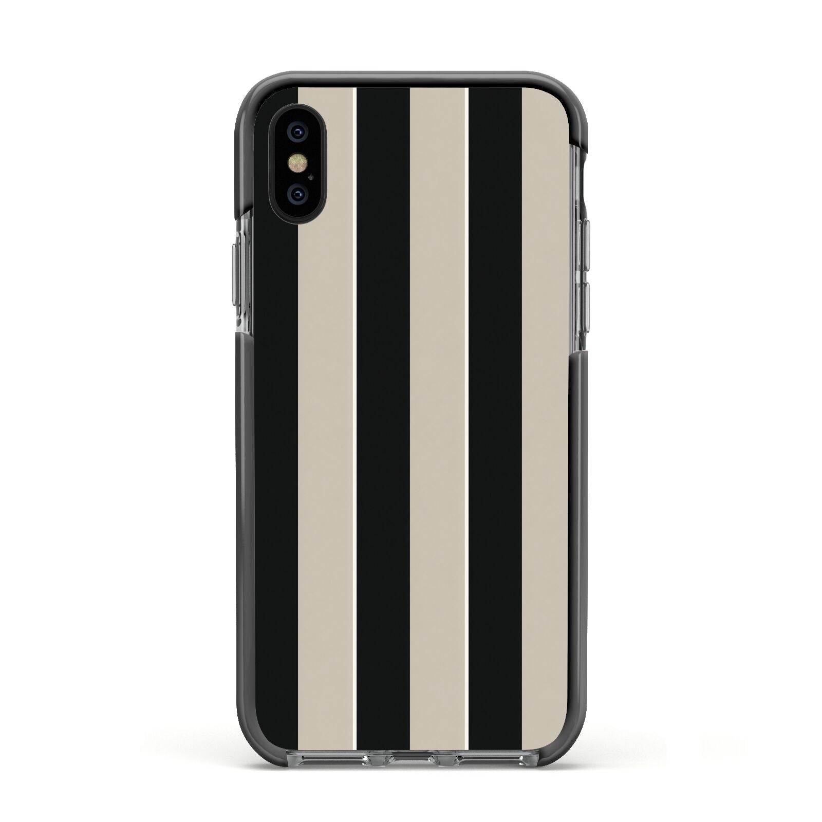 Studio Stripe Apple iPhone Xs Impact Case Black Edge on Black Phone