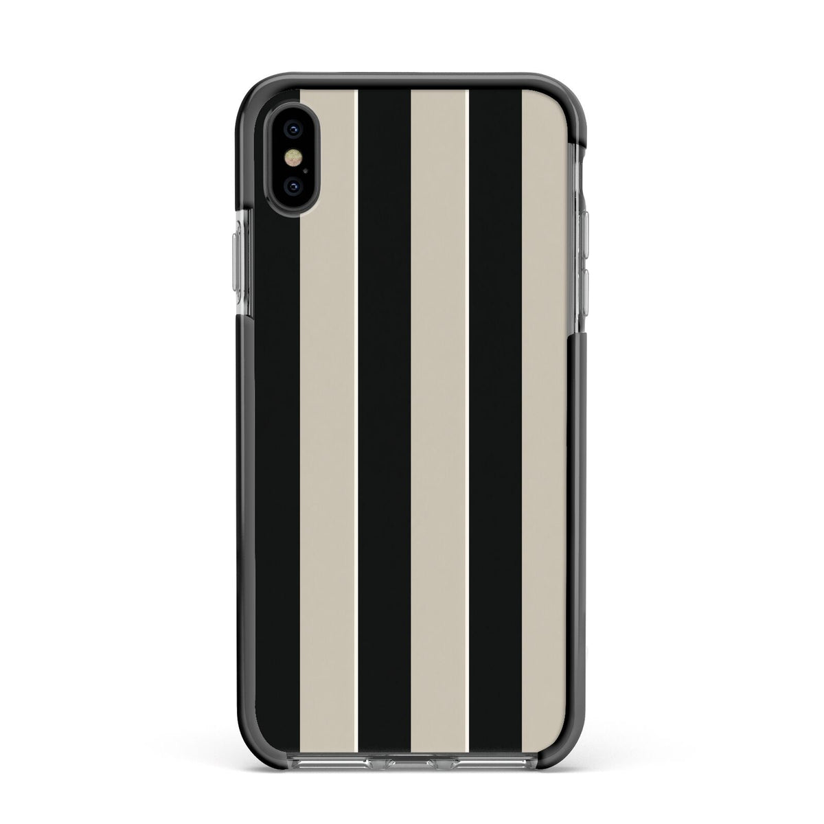 Studio Stripe Apple iPhone Xs Max Impact Case Black Edge on Black Phone