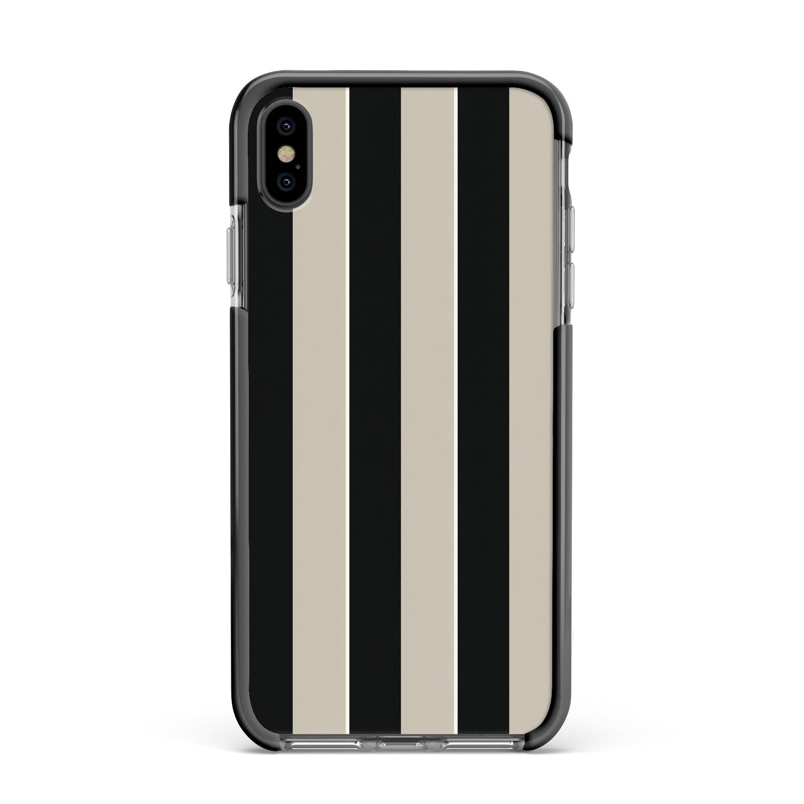 Studio Stripe Apple iPhone Xs Max Impact Case Black Edge on Black Phone