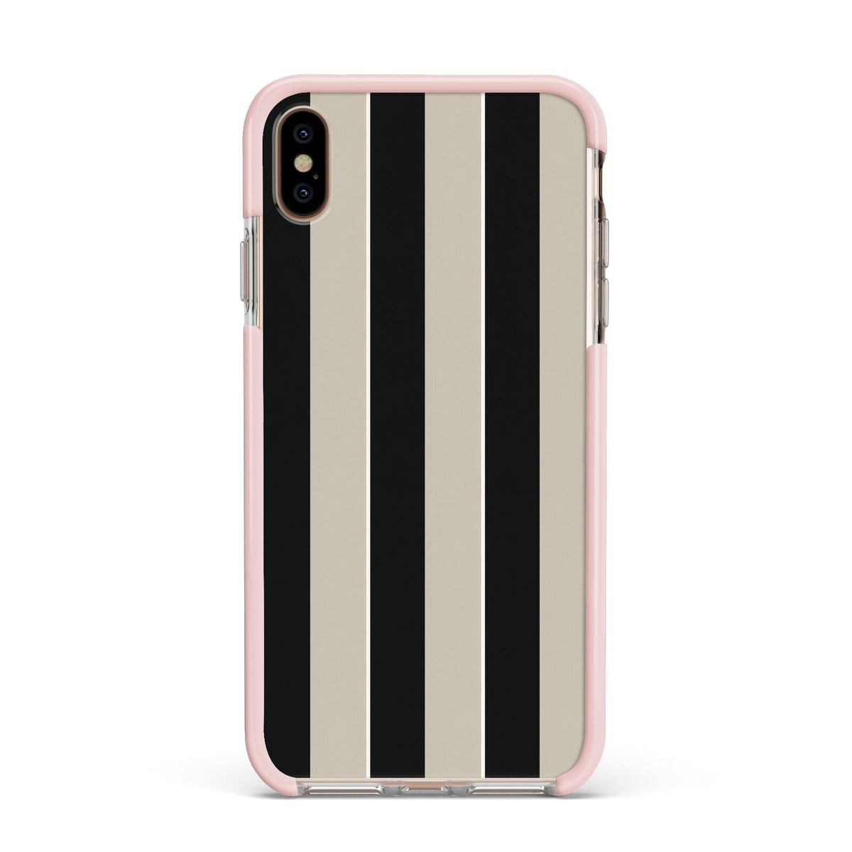 Studio Stripe Apple iPhone Xs Max Impact Case Pink Edge on Gold Phone