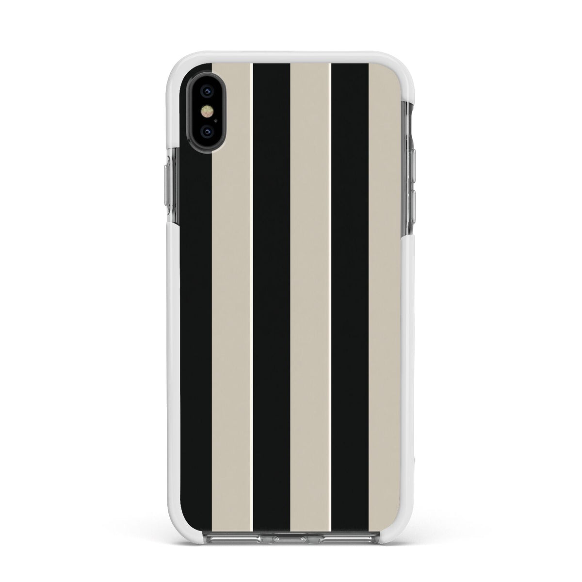 Studio Stripe Apple iPhone Xs Max Impact Case White Edge on Black Phone