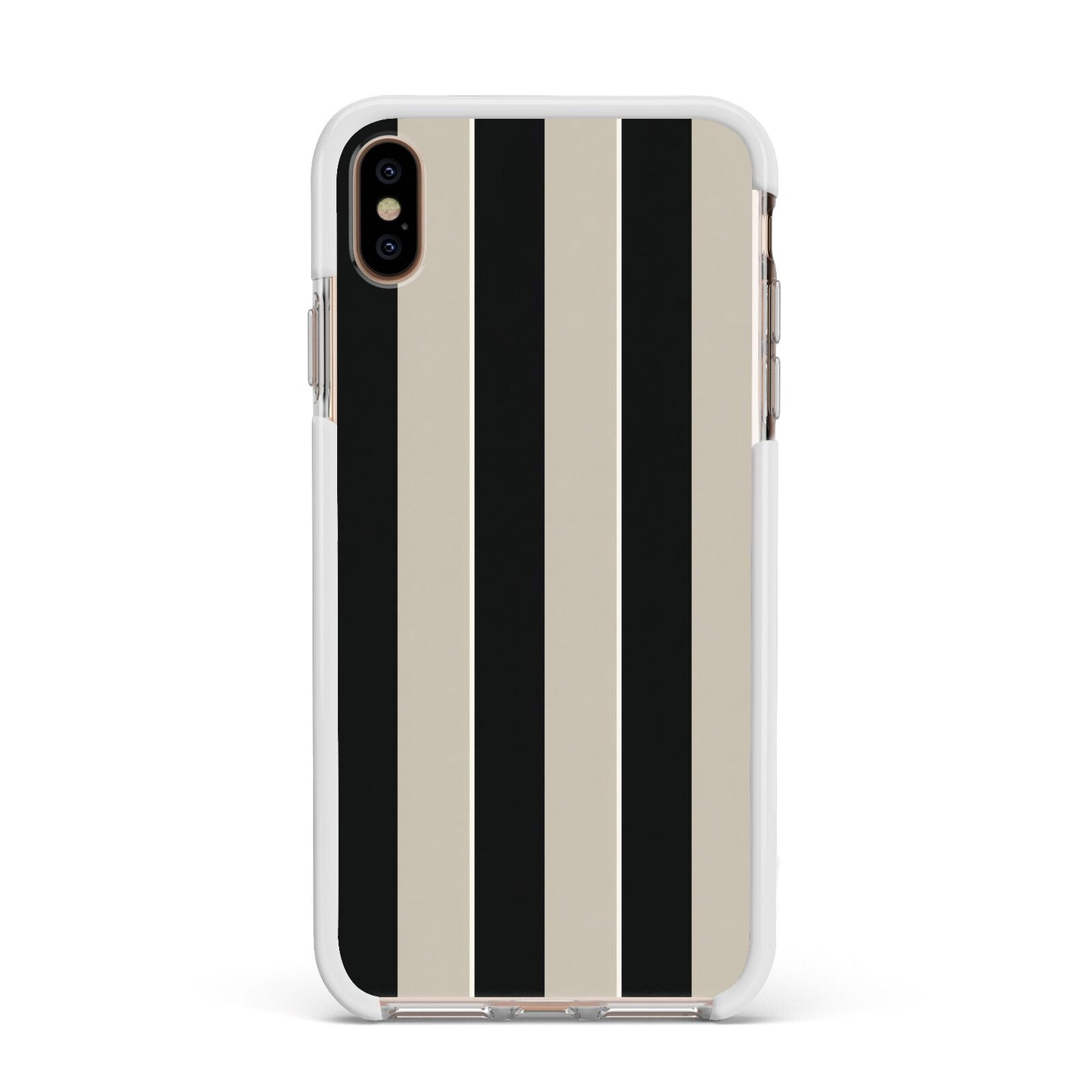 Studio Stripe Apple iPhone Xs Max Impact Case White Edge on Gold Phone