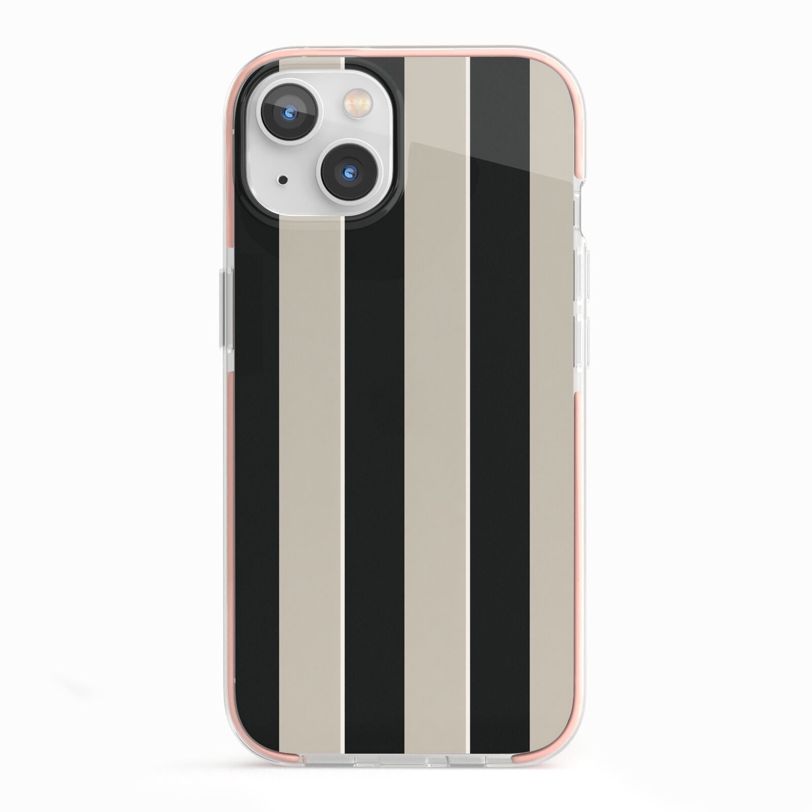 Studio Stripe iPhone 13 TPU Impact Case with Pink Edges