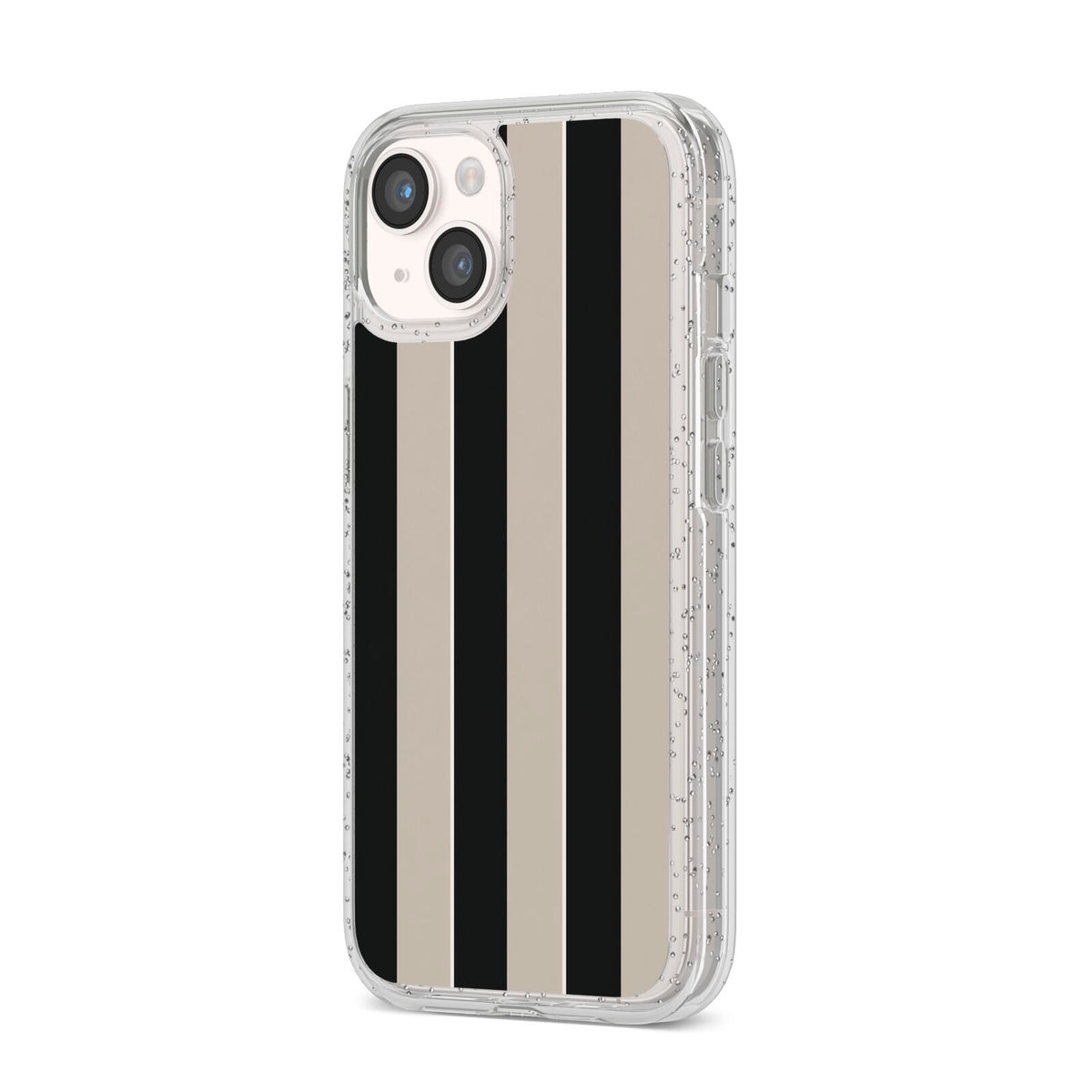Studio Stripe iPhone 14 Glitter Tough Case Starlight Angled Image