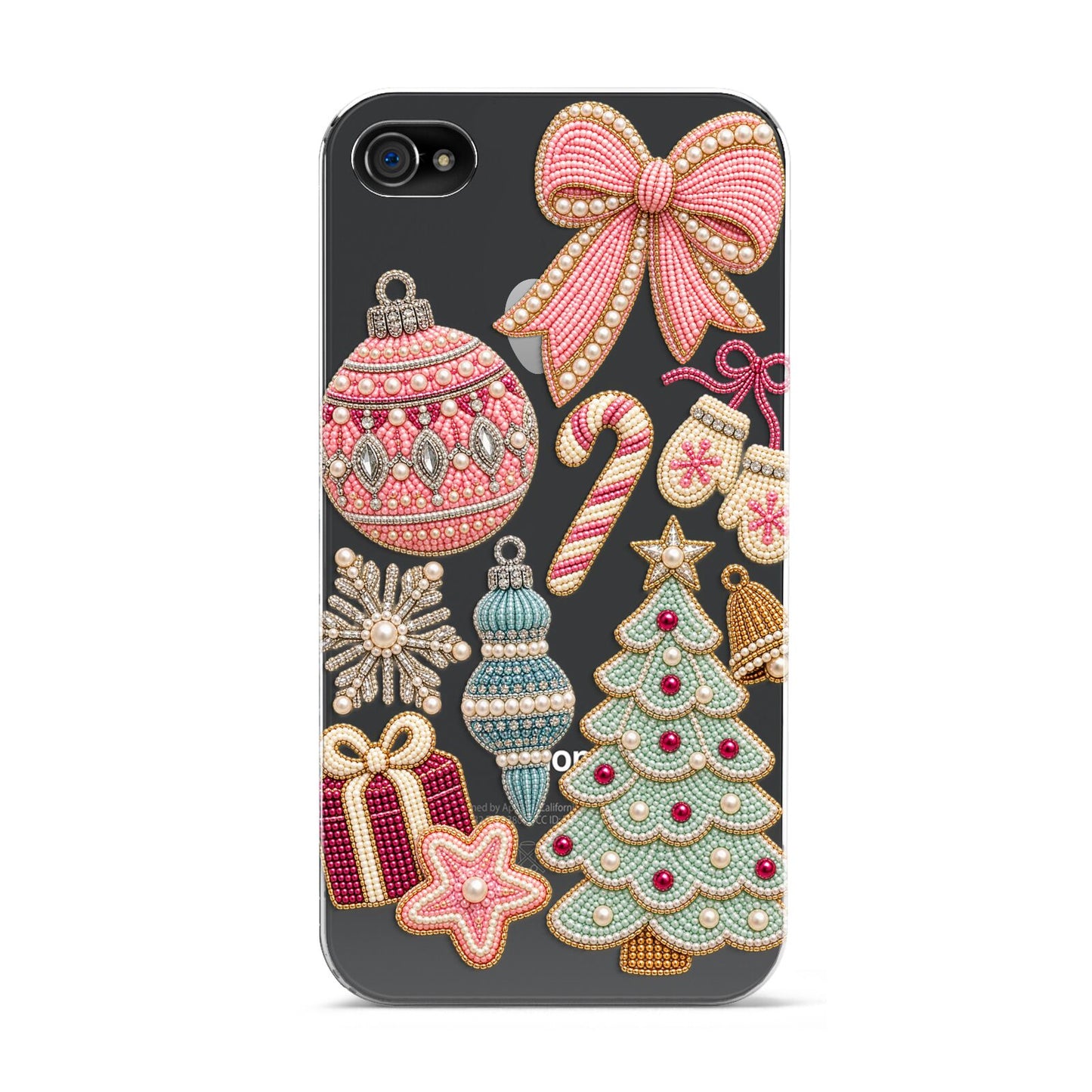 Sugarplum Christmas Charms Apple iPhone 4s Case