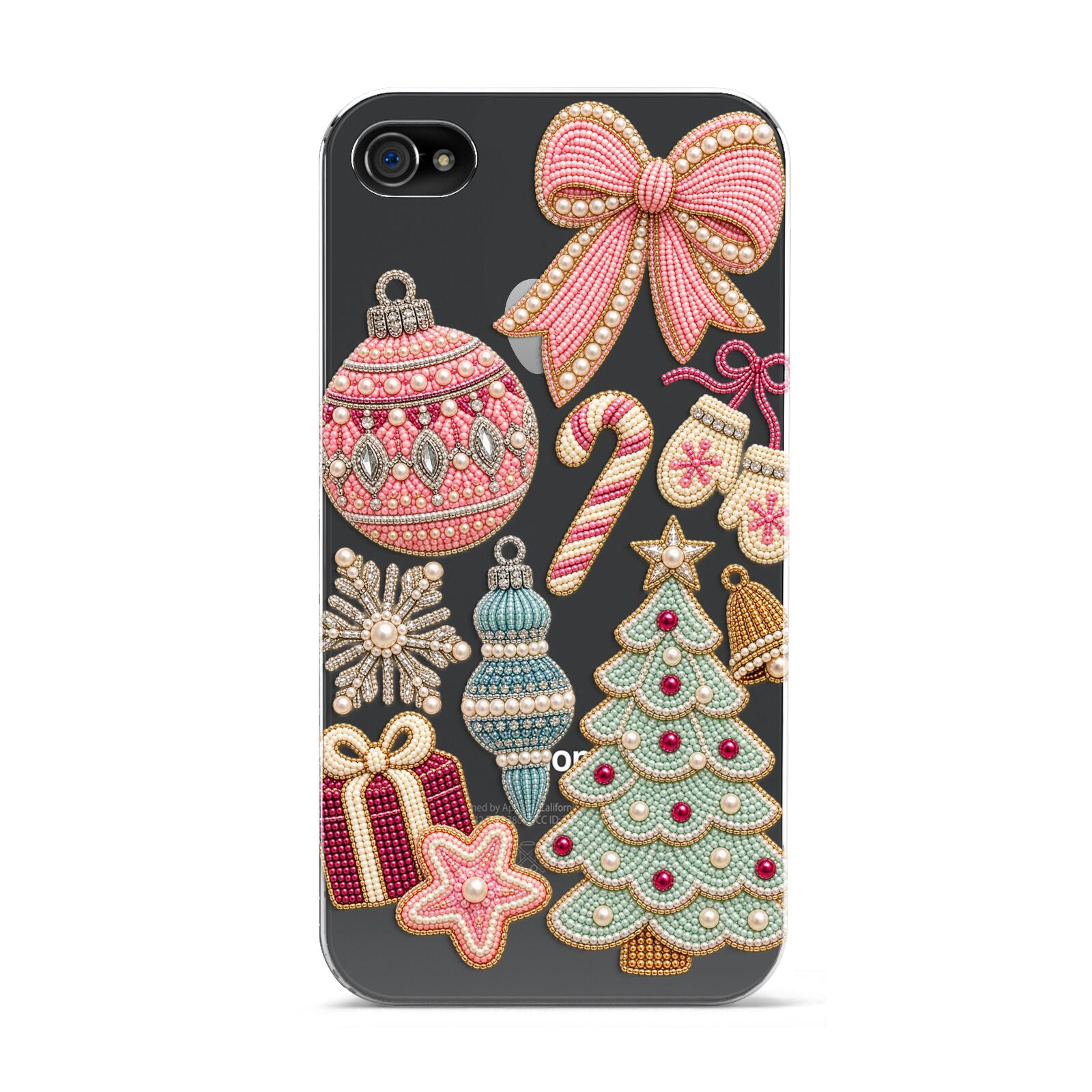 Sugarplum Christmas Charms Apple iPhone 4s Case