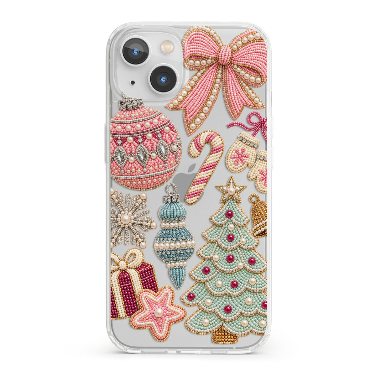 Sugarplum Christmas Charms iPhone 13 Clear Bumper Case