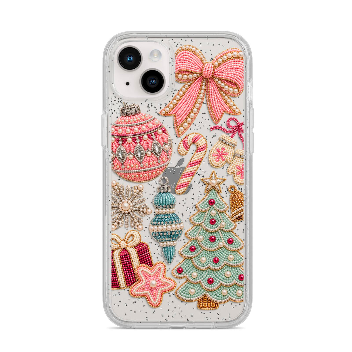 Sugarplum Christmas Charms iPhone 14 Plus Glitter Tough Case Starlight