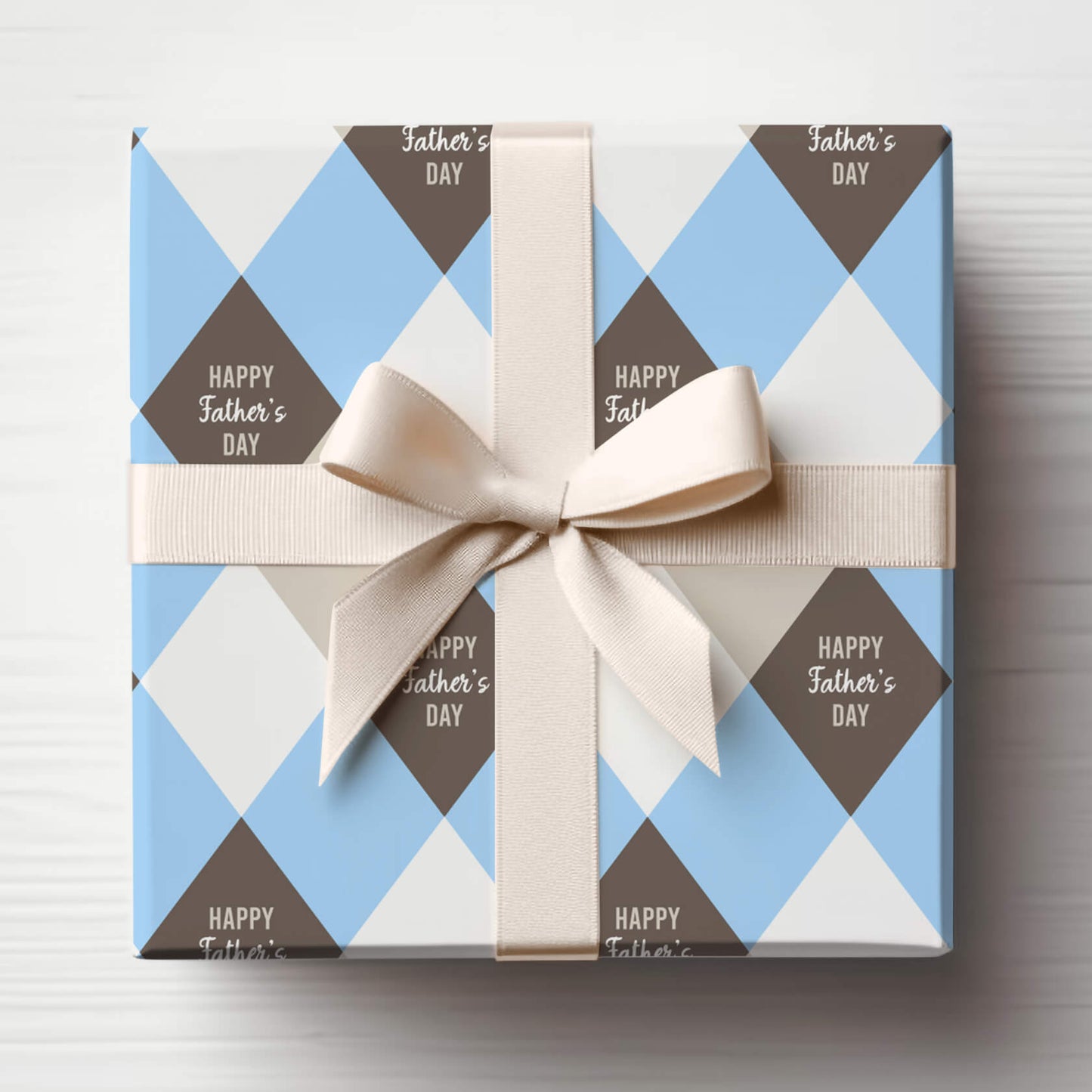 Argyle Fathers Day Wrapping Paper