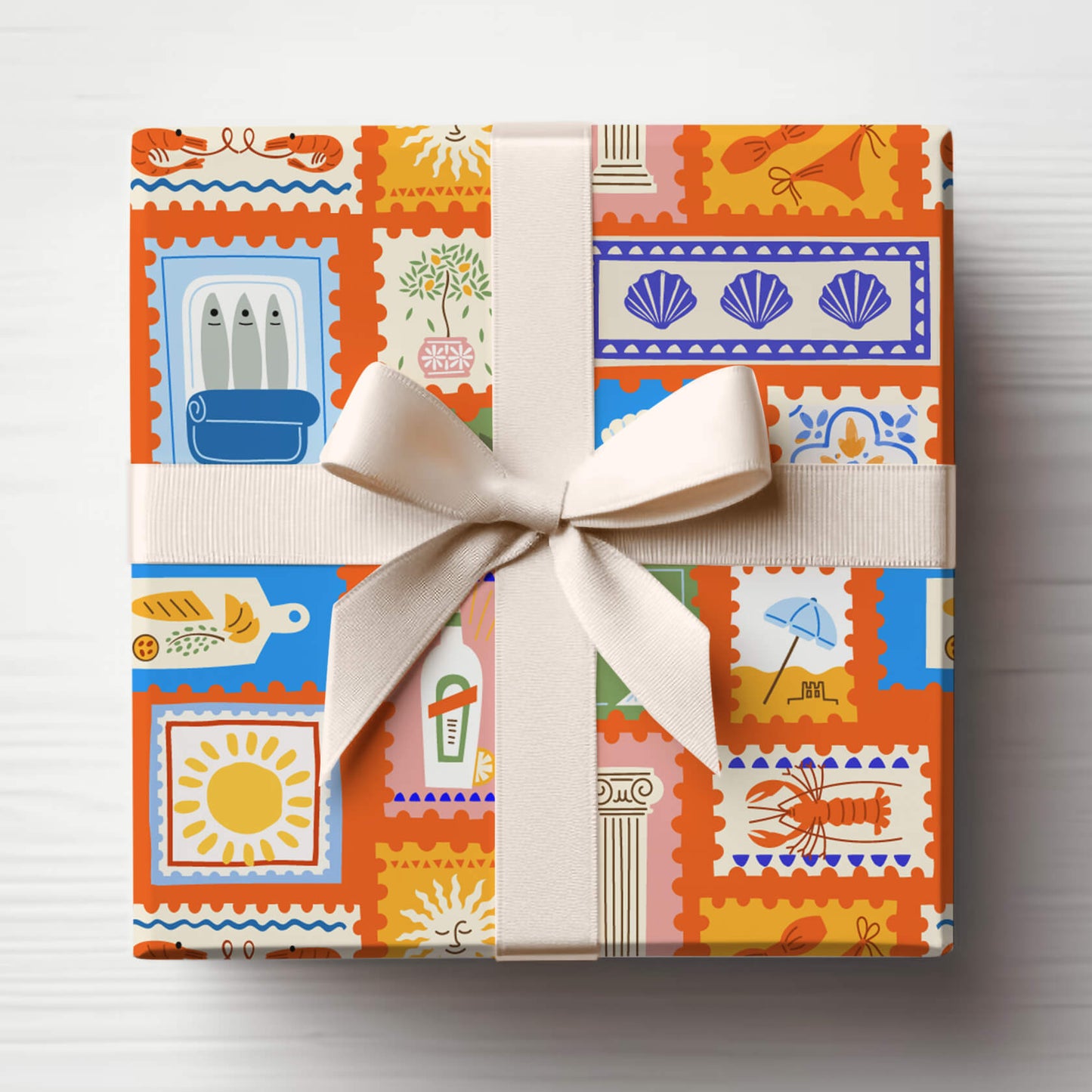Italian Summer Mediterranean Wrapping Paper