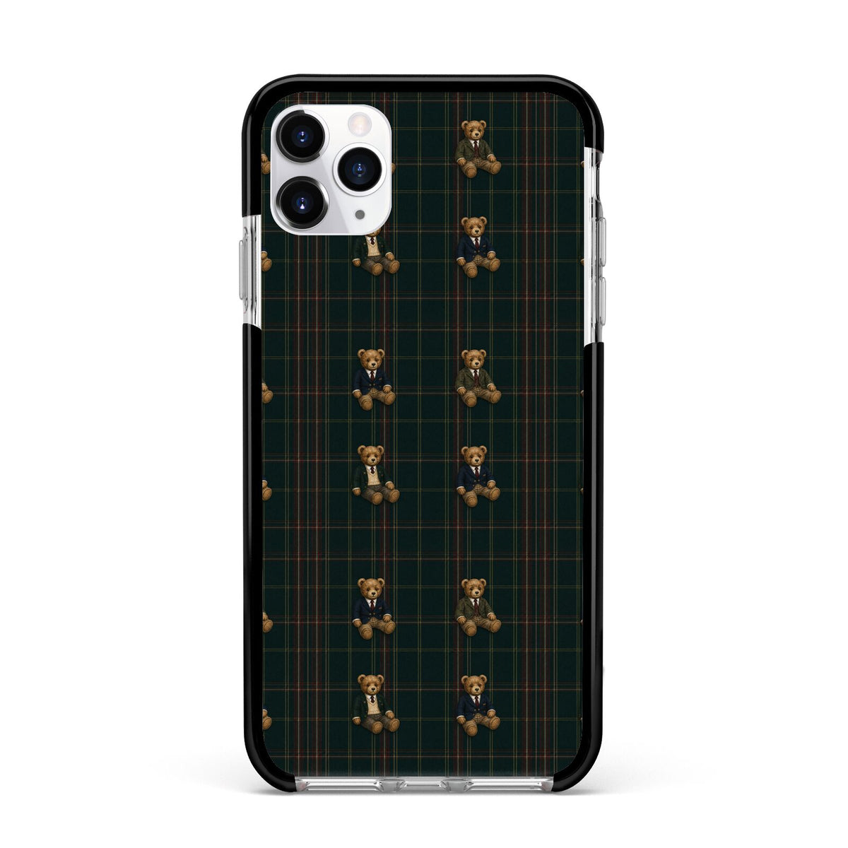 Teddy Traditions Apple iPhone 11 Pro Max in Silver with Black Impact Case