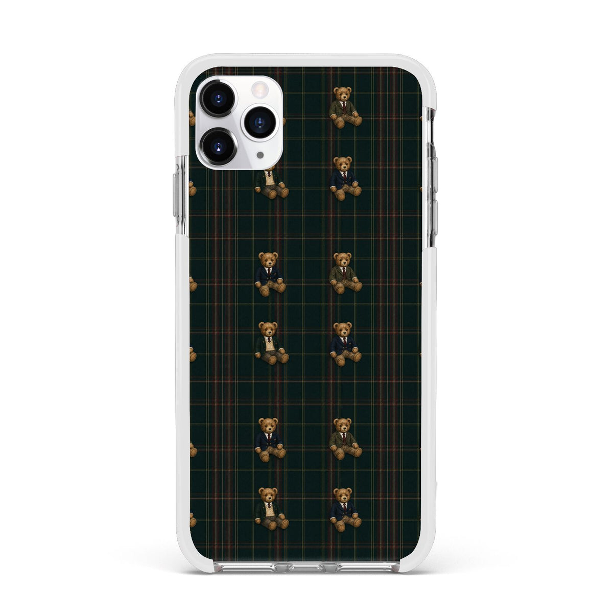 Teddy Traditions Apple iPhone 11 Pro Max in Silver with White Impact Case