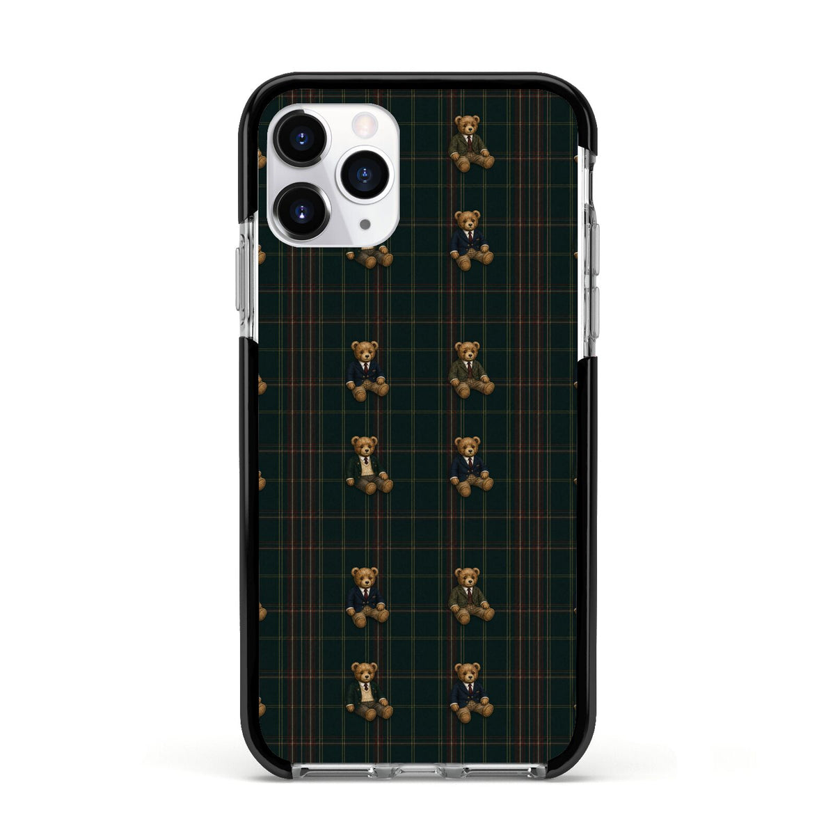 Teddy Traditions Apple iPhone 11 Pro in Silver with Black Impact Case