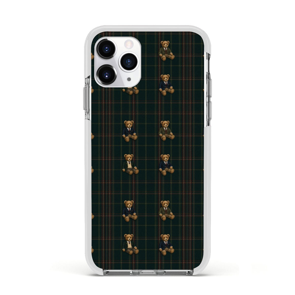 Teddy Traditions Apple iPhone 11 Pro in Silver with White Impact Case