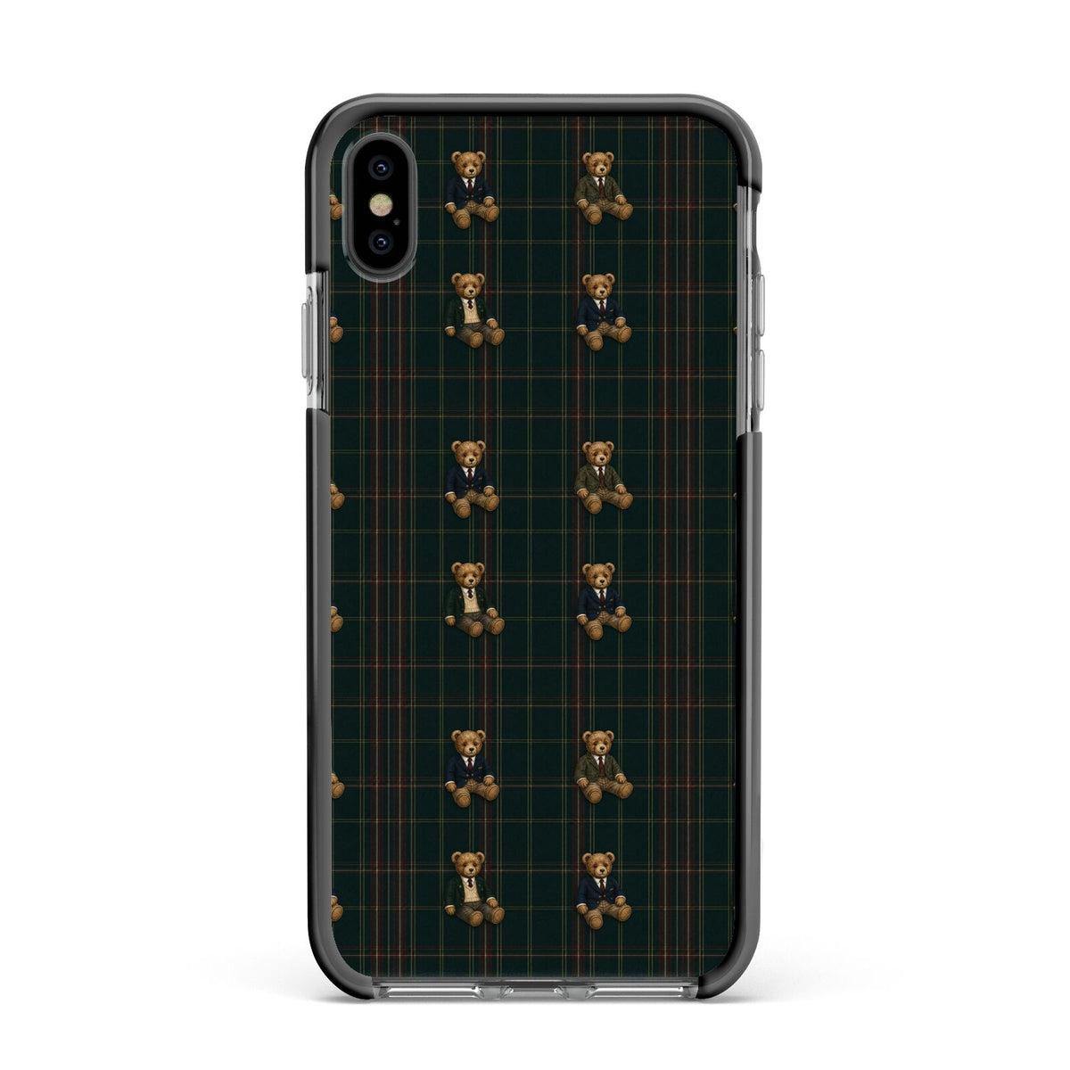 Teddy Traditions Apple iPhone Xs Max Impact Case Black Edge on Black Phone