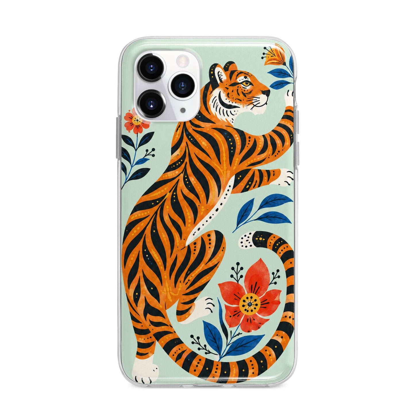Tiger Reverie Apple iPhone 11 Pro in Silver with Bumper Case