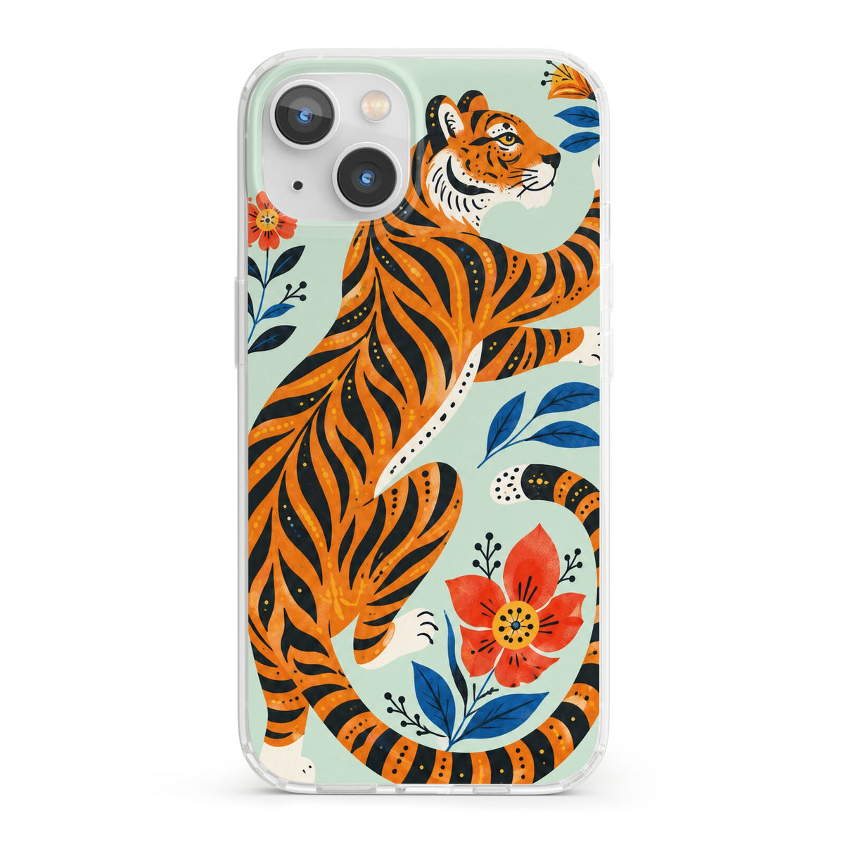 Tiger Reverie iPhone 13 Clear Bumper Case