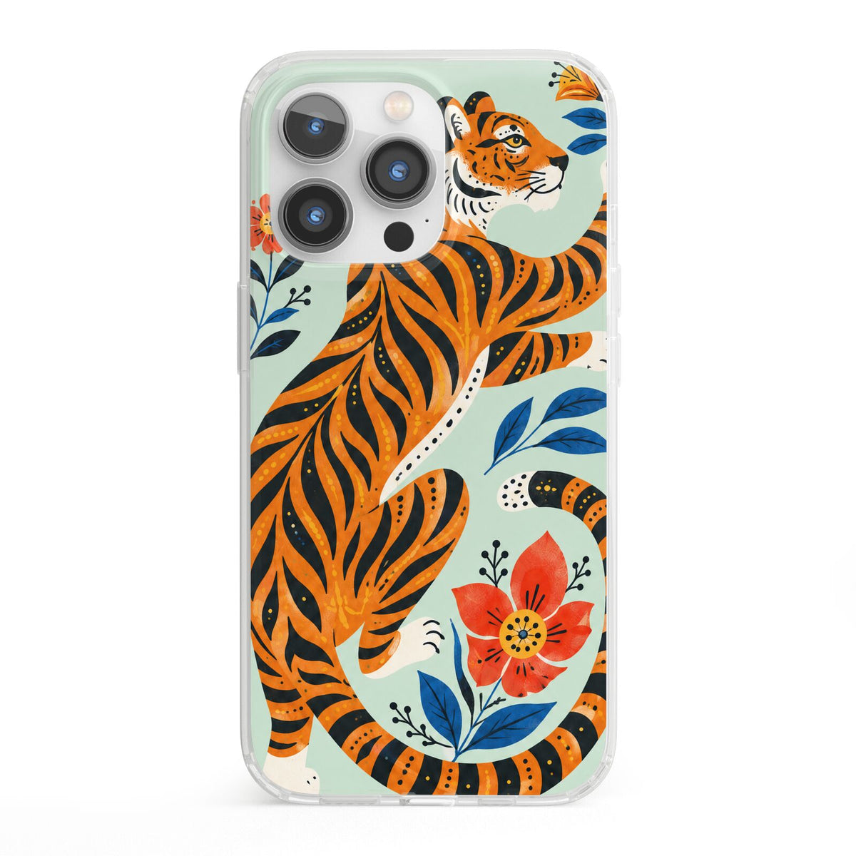 Tiger Reverie iPhone 13 Pro Clear Bumper Case