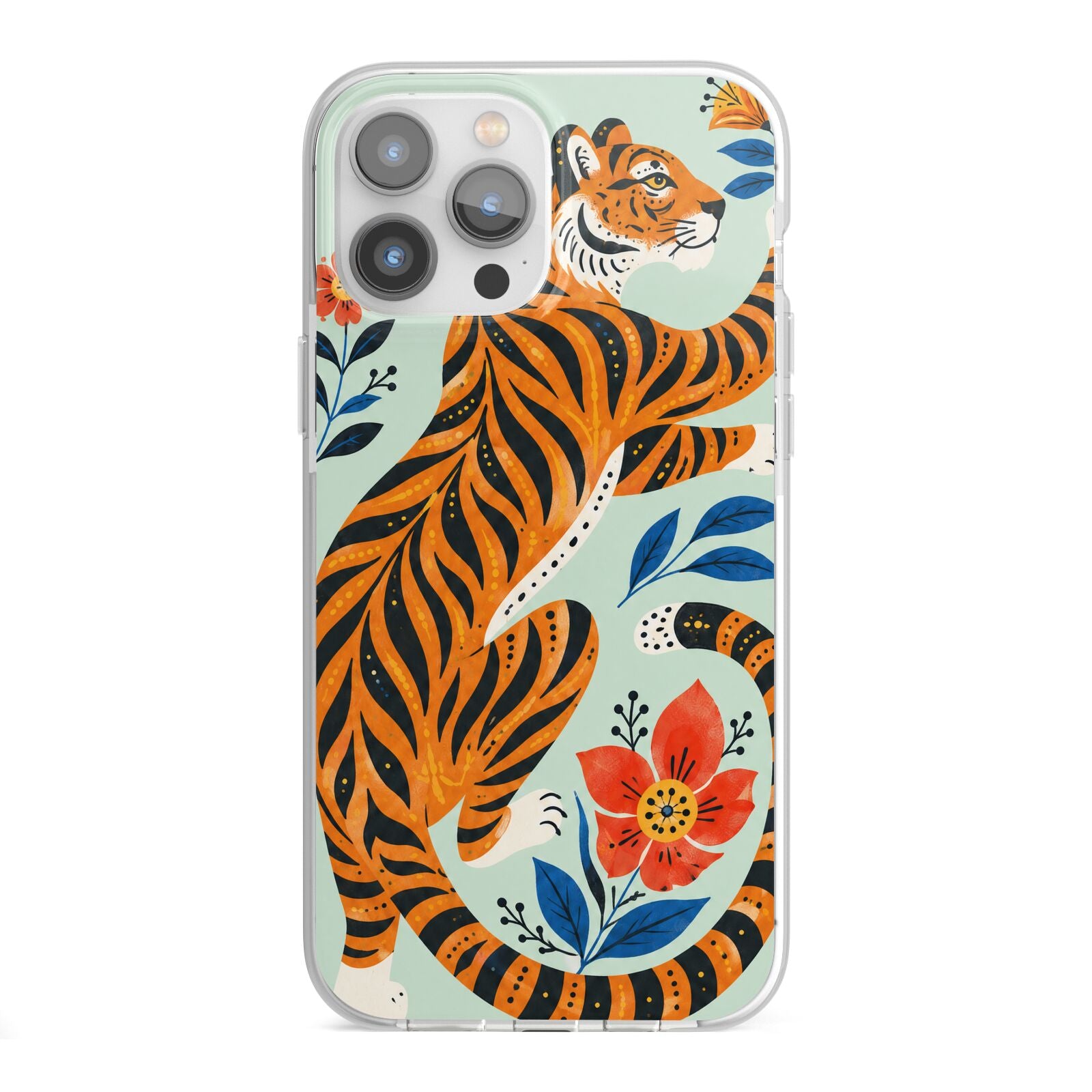 Tiger Reverie iPhone 13 Pro Max TPU Impact Case with White Edges