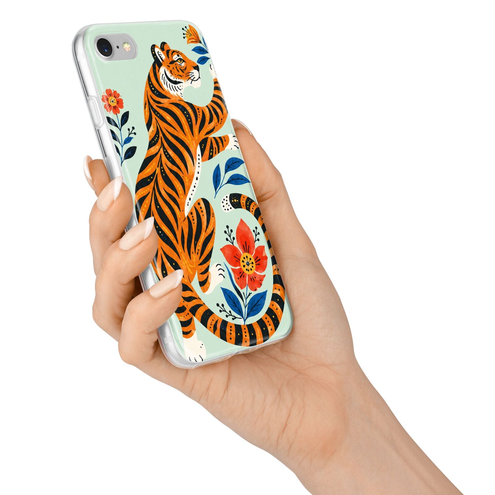 Tiger Reverie iPhone 7 Bumper Case on Silver iPhone Alternative Image