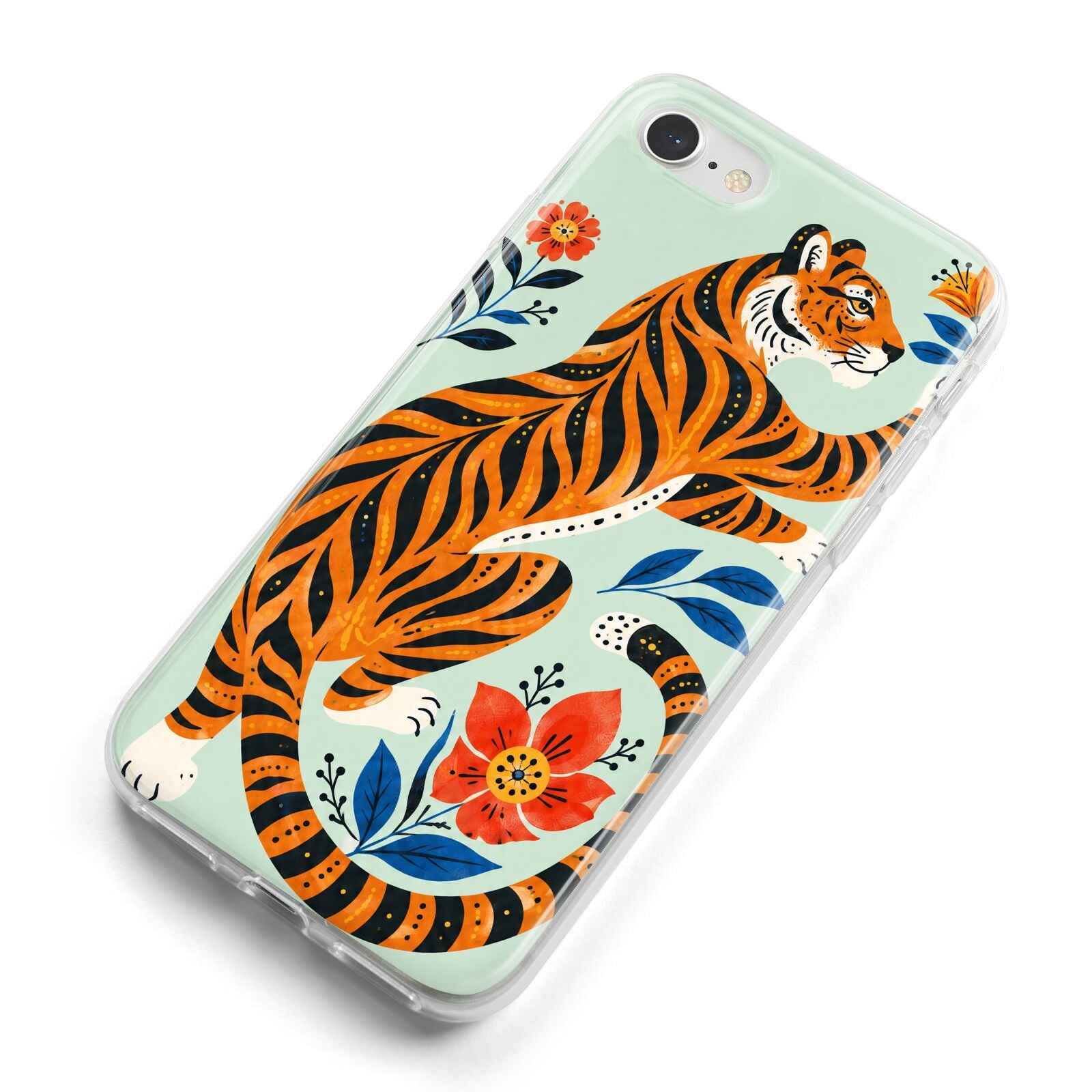 Tiger Reverie iPhone 8 Bumper Case on Silver iPhone Alternative Image