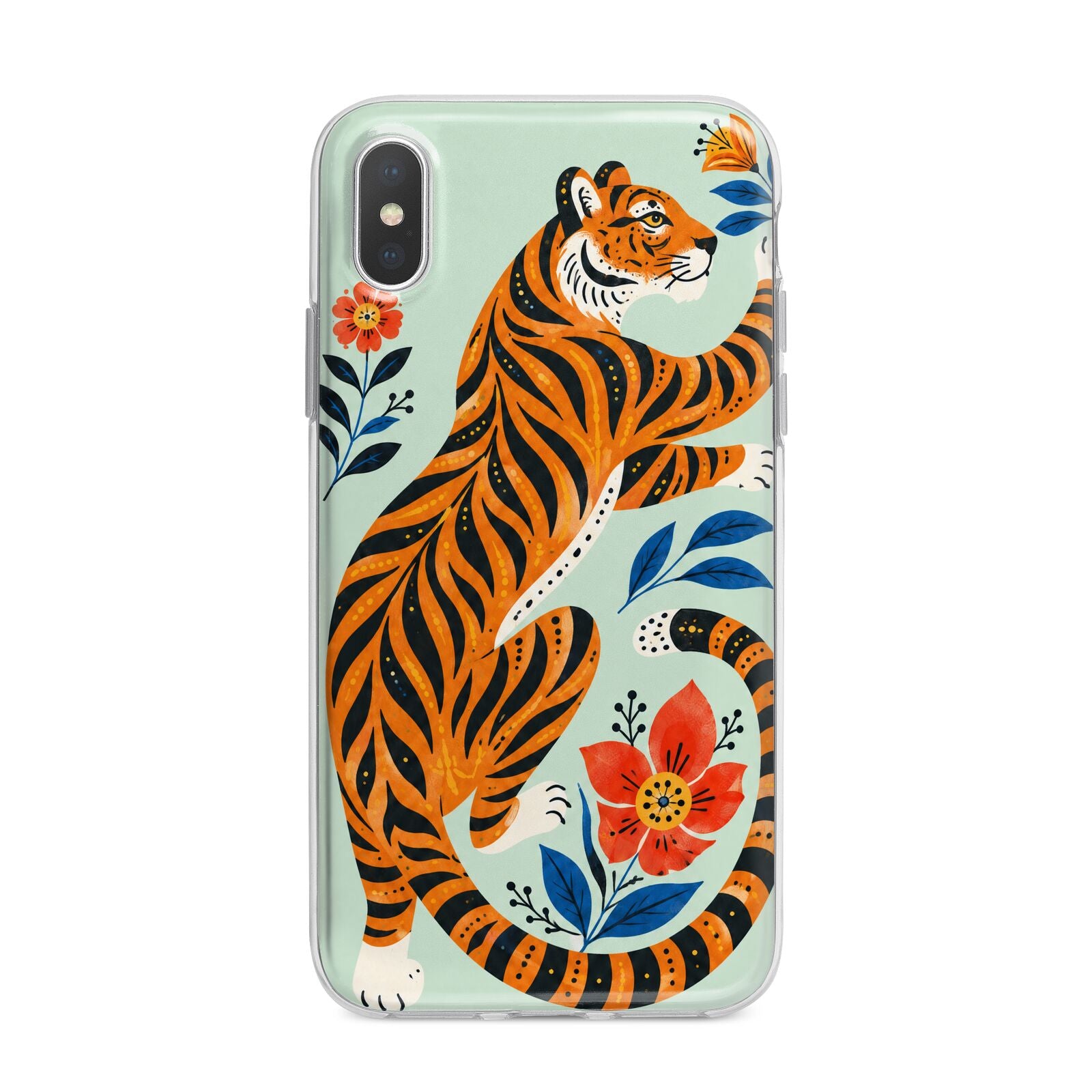 Tiger Reverie iPhone X Bumper Case on Silver iPhone Alternative Image 1
